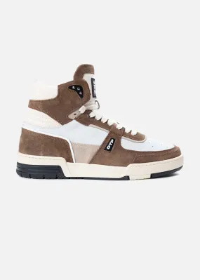 Off The Pitch Sneaker Basketta Hi Bruin - Wit