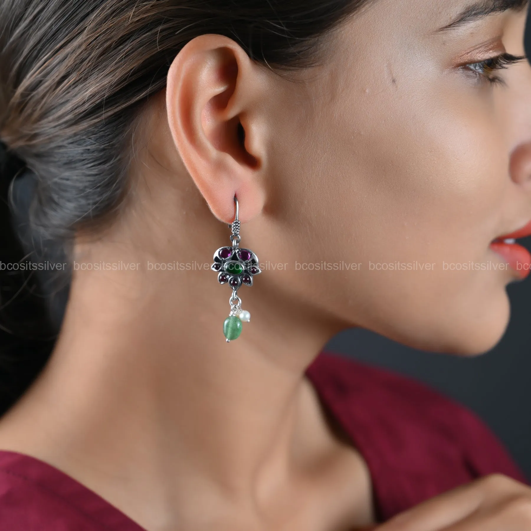 Oxidized Earring - 1108