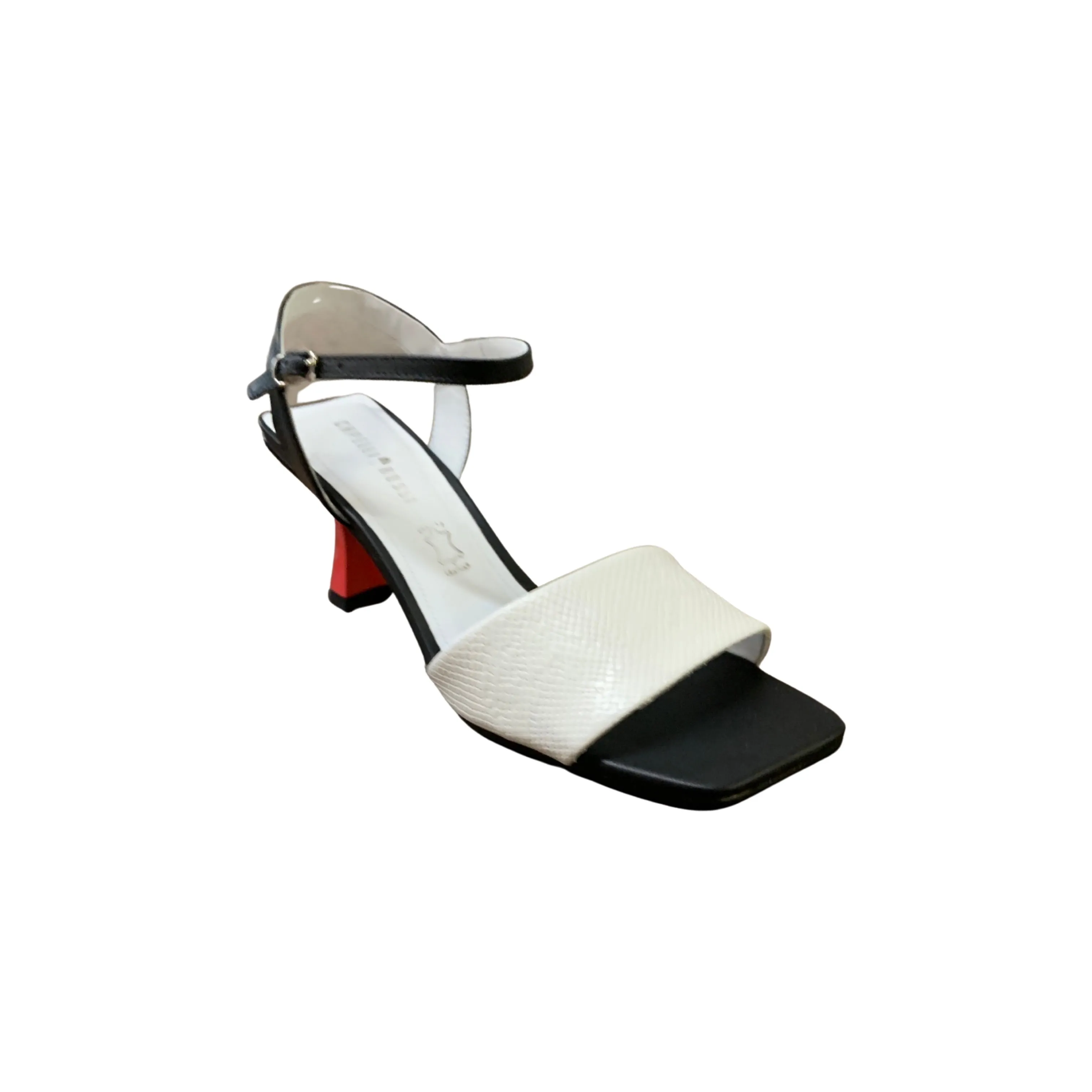 Paradise White /Black Sling Back Sandal