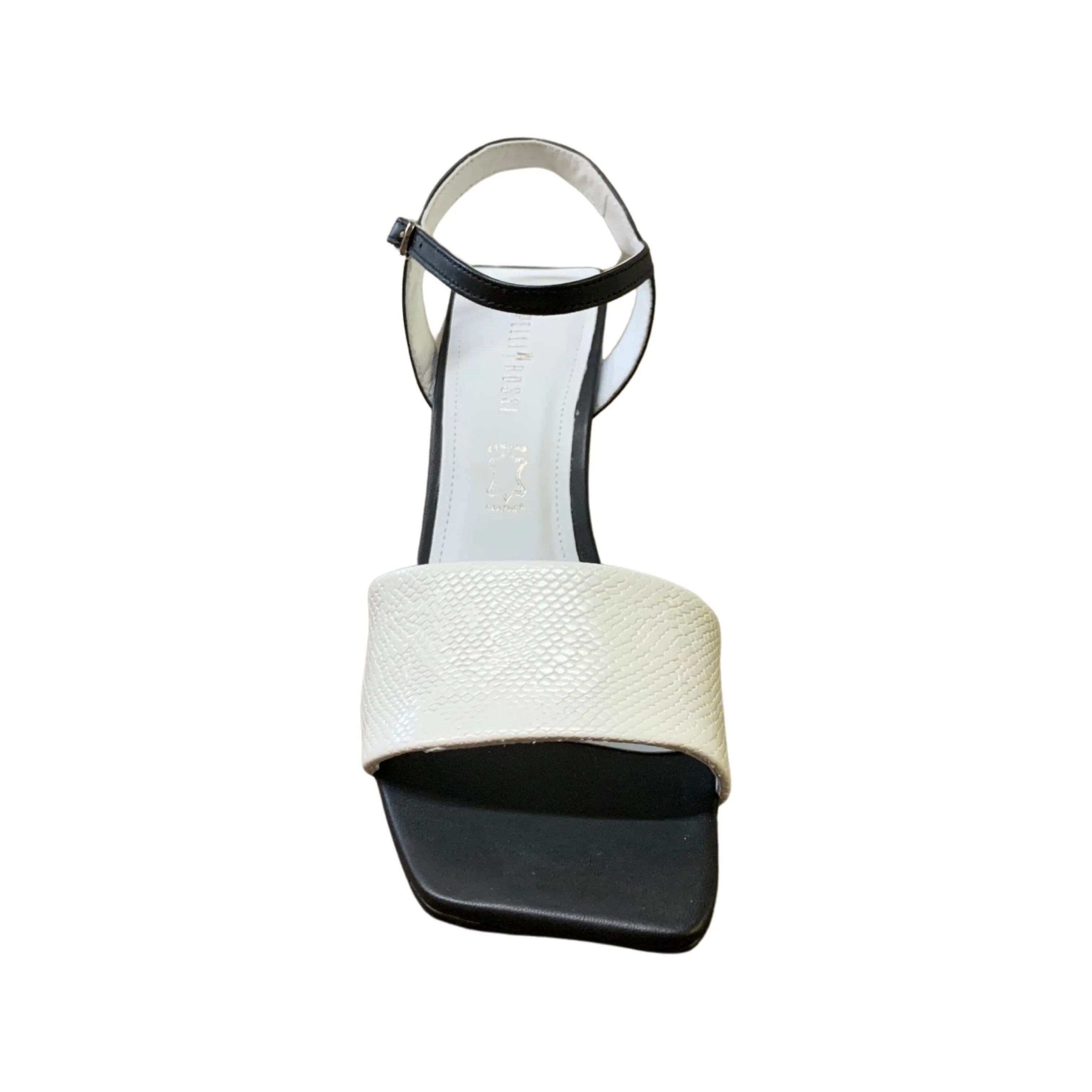 Paradise White /Black Sling Back Sandal