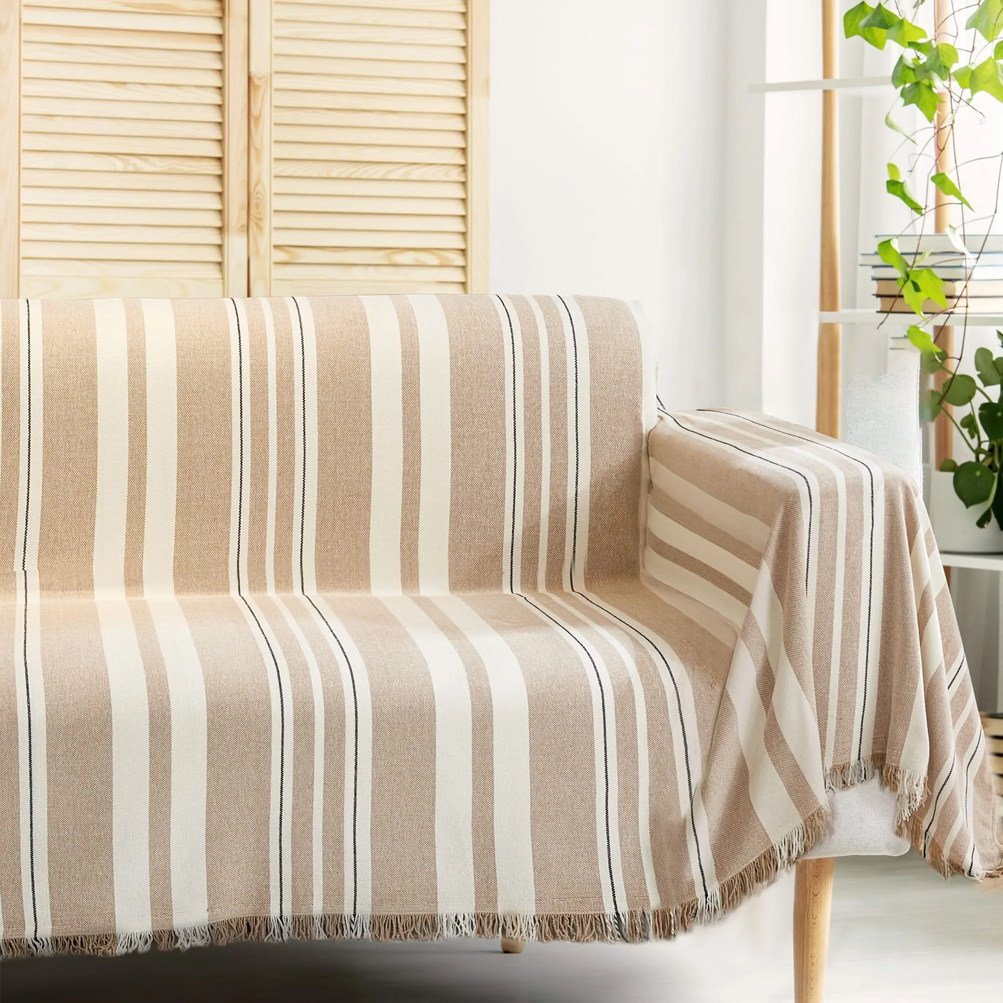 Pet Proof Couch Cover - Stripe Brown