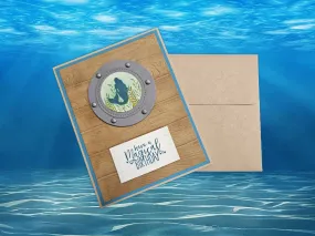 Porthole Mermaid Birthday Card