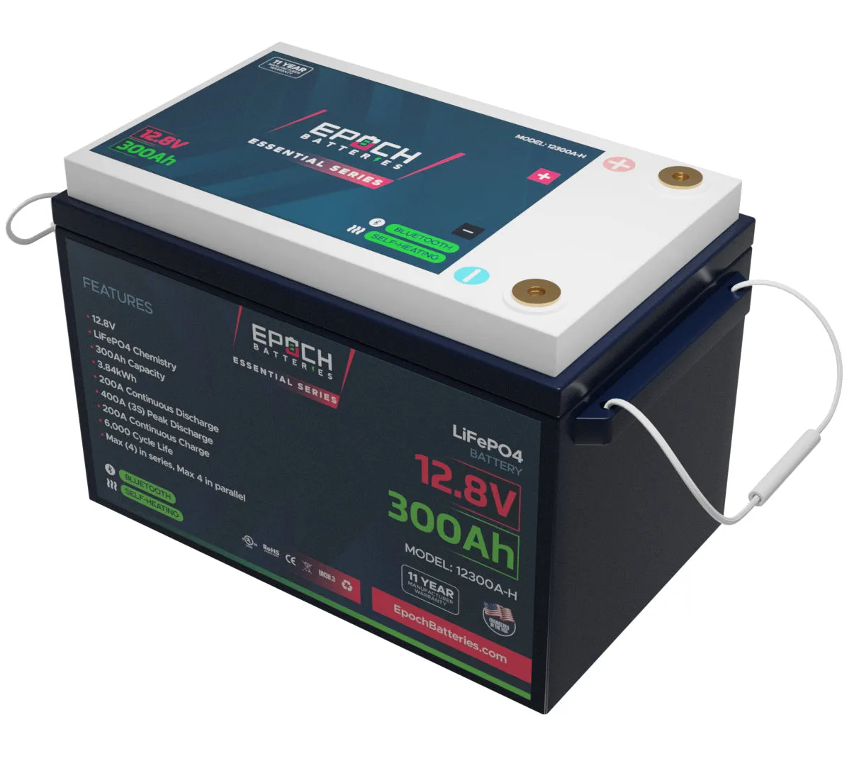 (PRE-ORDER) 12V 300Ah | Heated & Bluetooth | LiFePO4 Battery - ETA SEPT 14