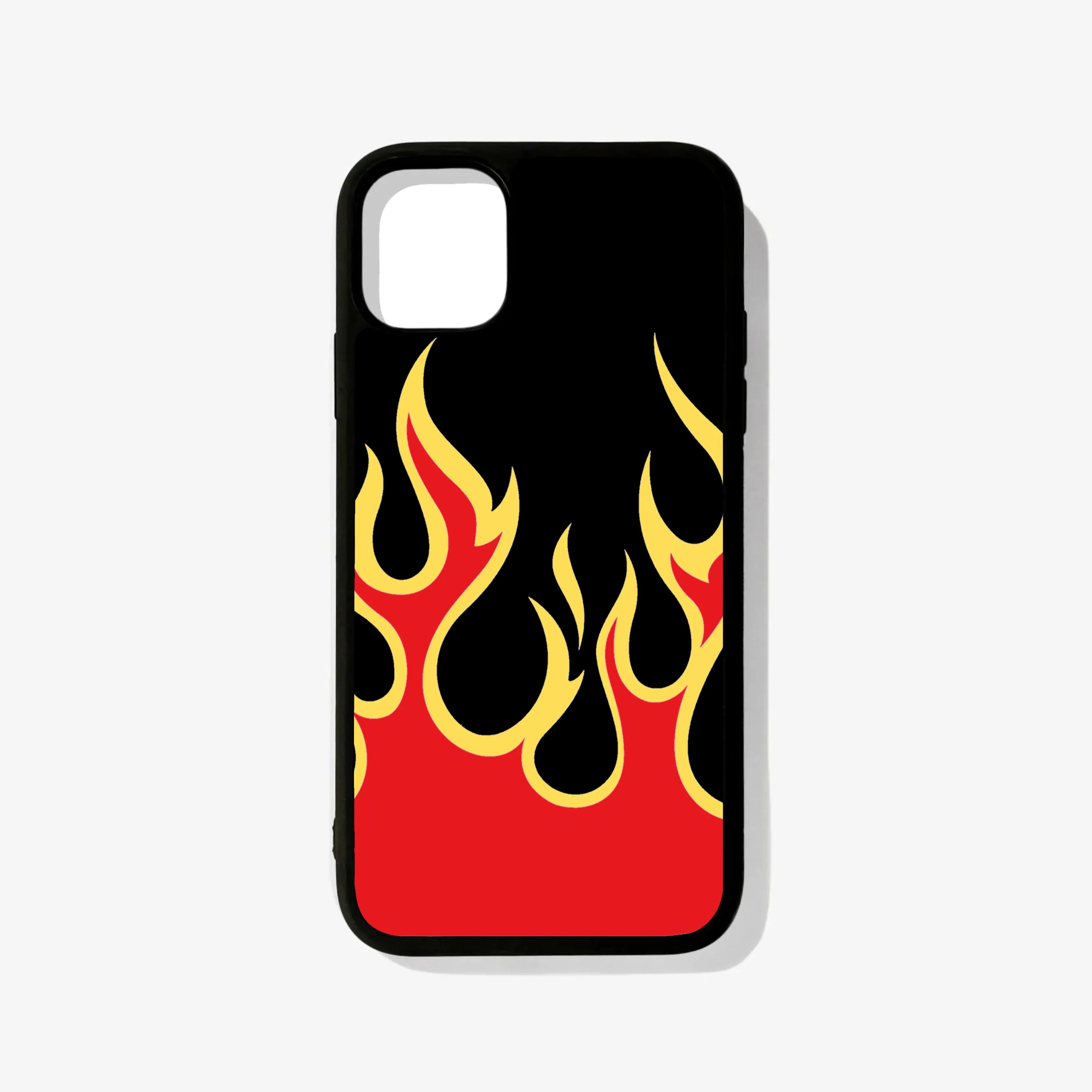 Red Flames Glass Case