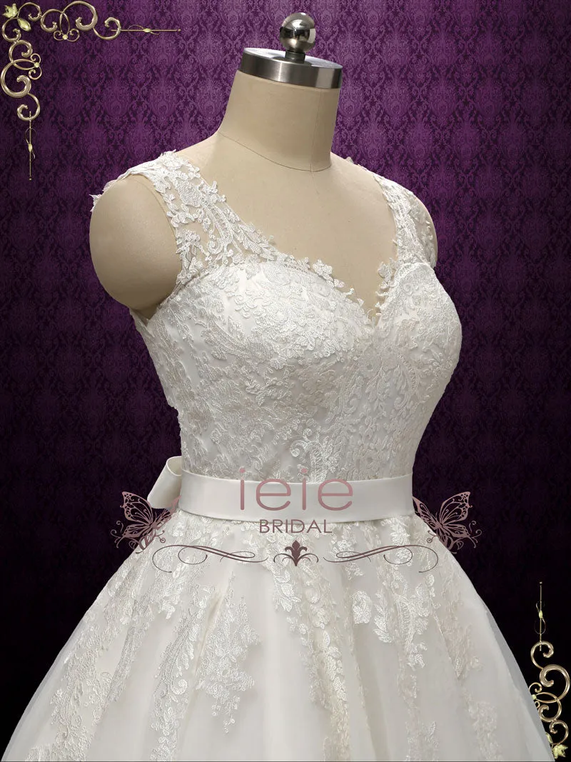 Retro Tea Length Lace Wedding Dress | Clarince