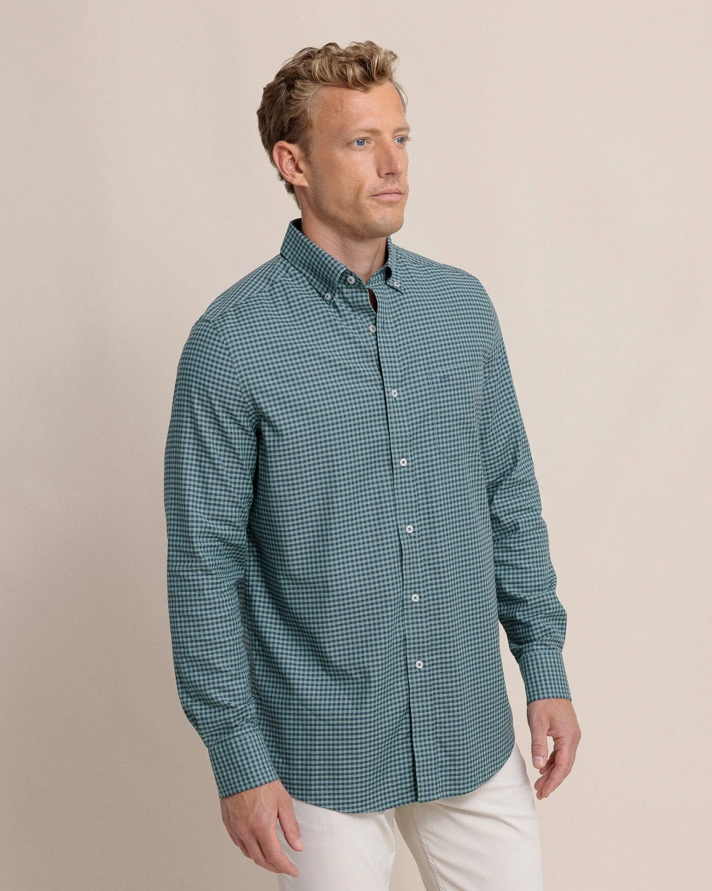 Shemwood Plaid Skipjack Long Sleeve Sport Shirt