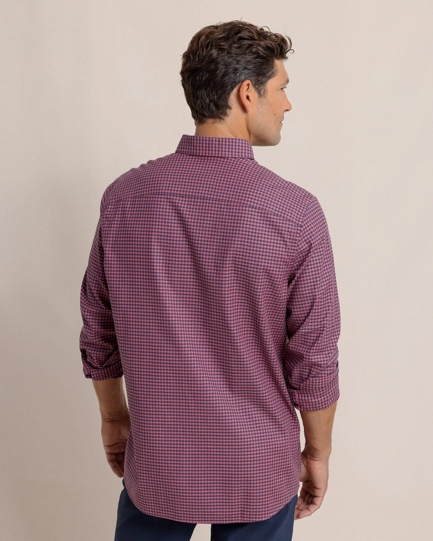 Shemwood Plaid Skipjack Long Sleeve Sport Shirt