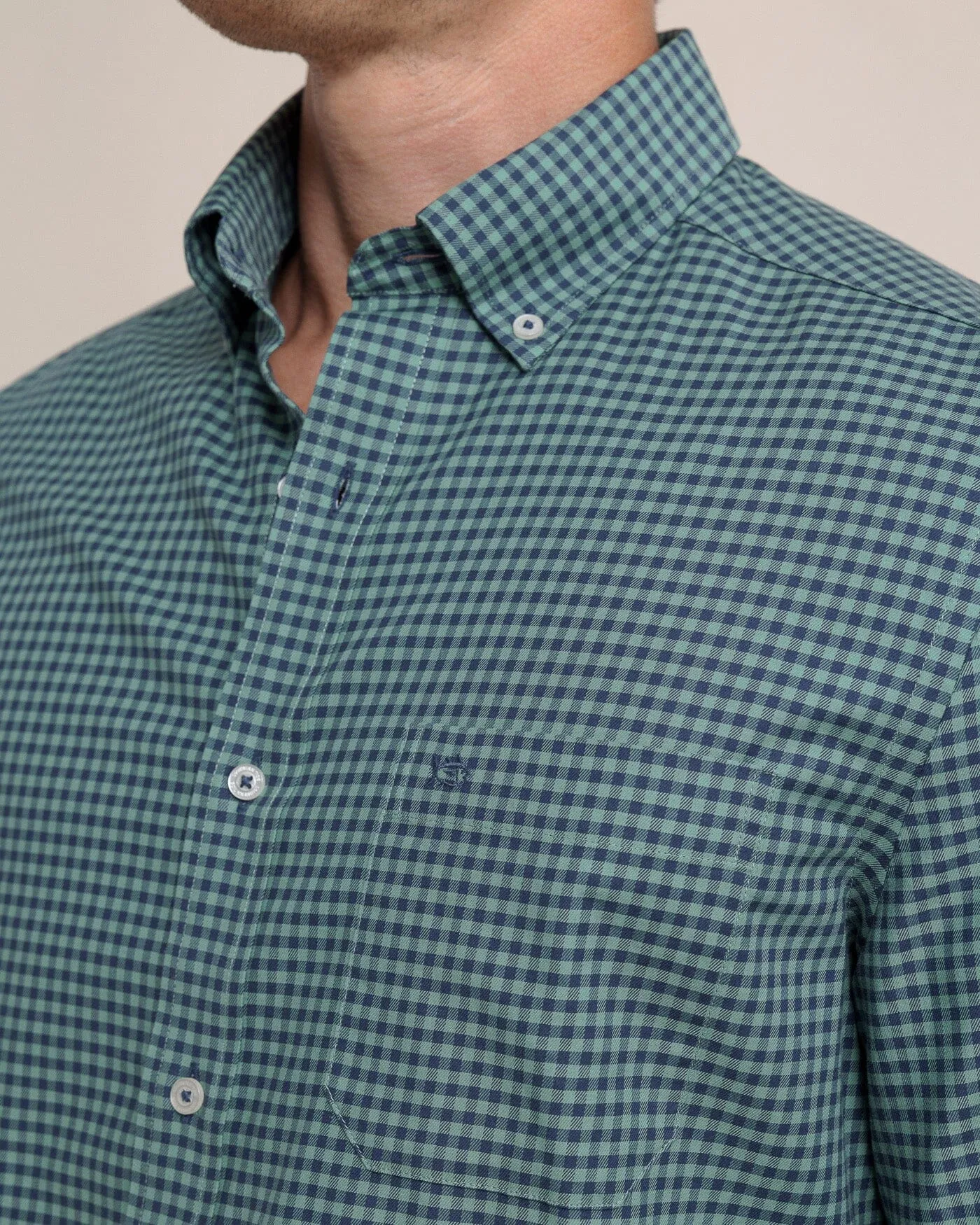 Shemwood Plaid Skipjack Long Sleeve Sport Shirt