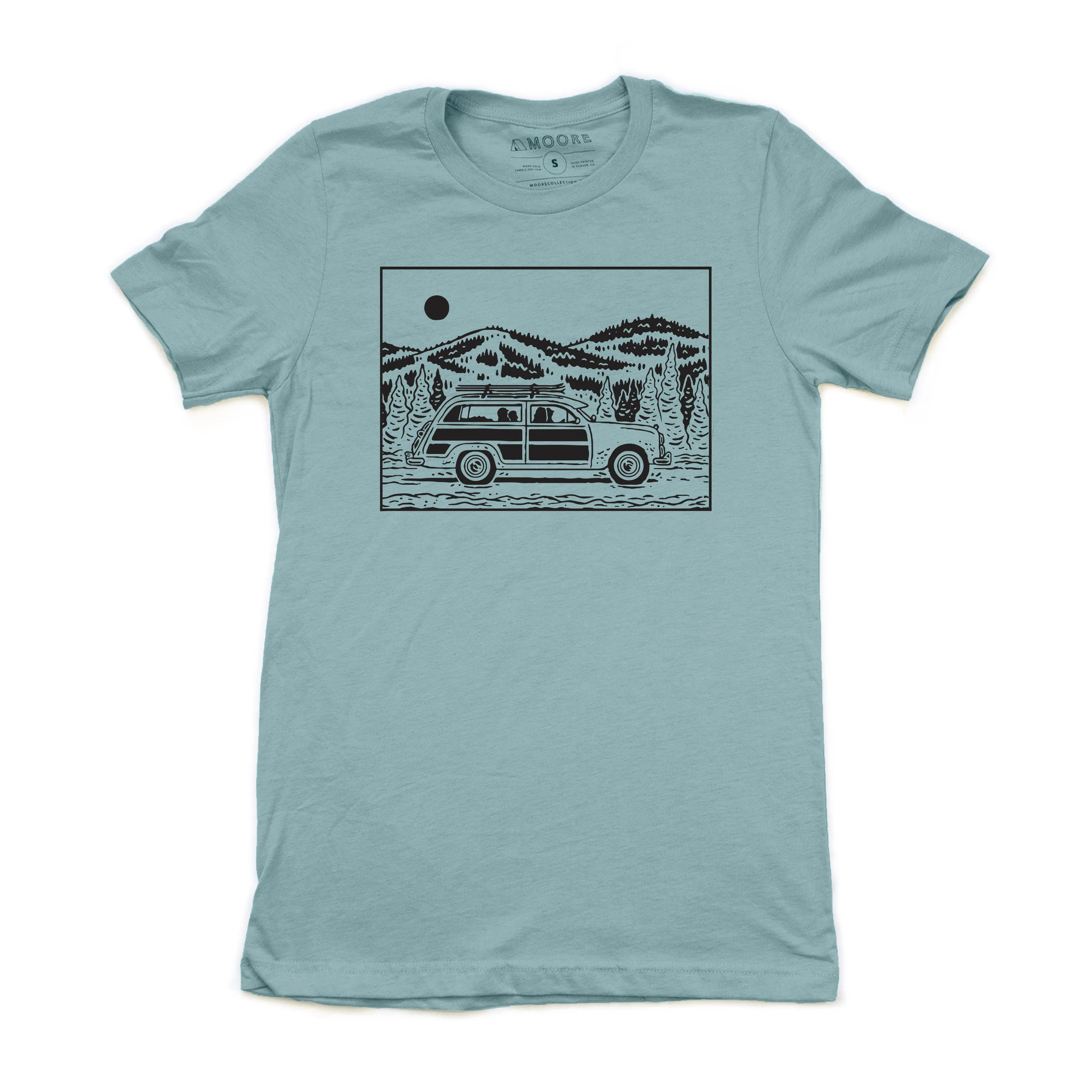 Ski Trip Tee-Blue Lagoon