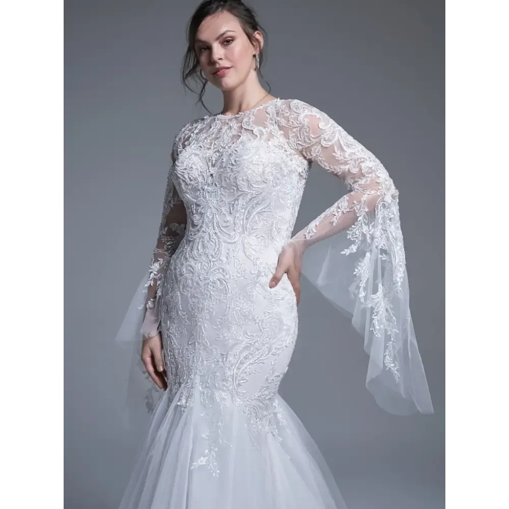 Sottero and Midgley Shane Detachable Bell Sleeves