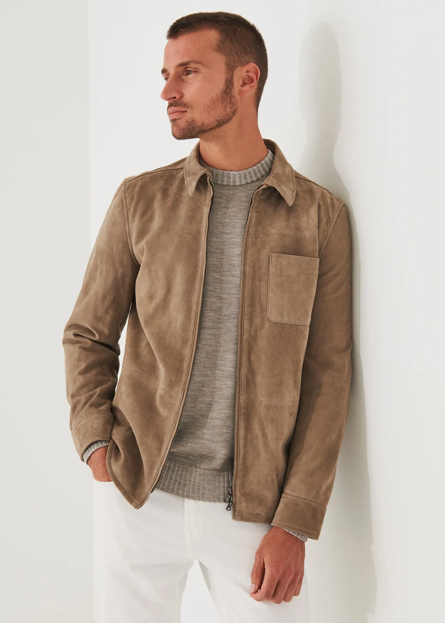 SUEDE SHIRT JACKET