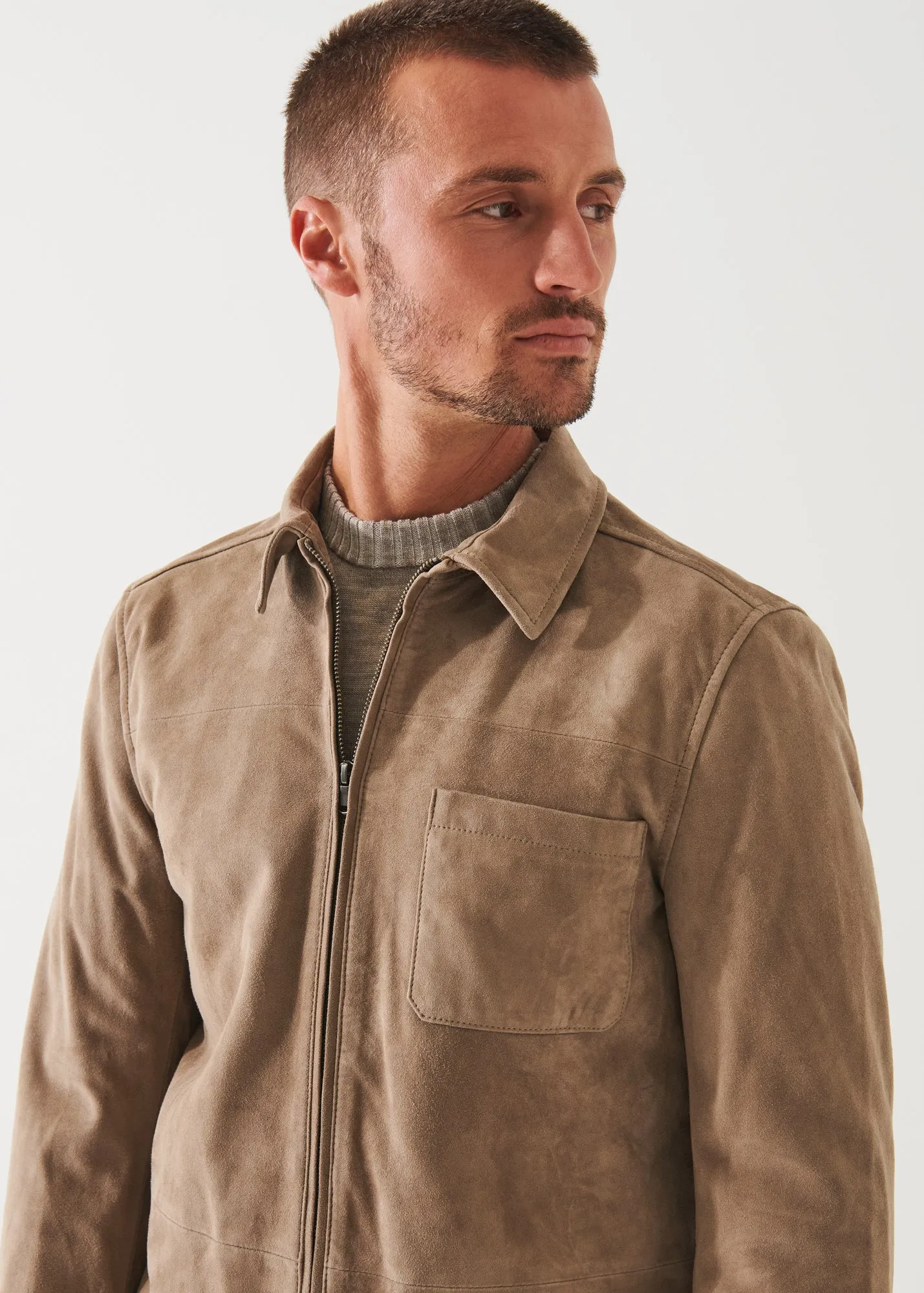 SUEDE SHIRT JACKET