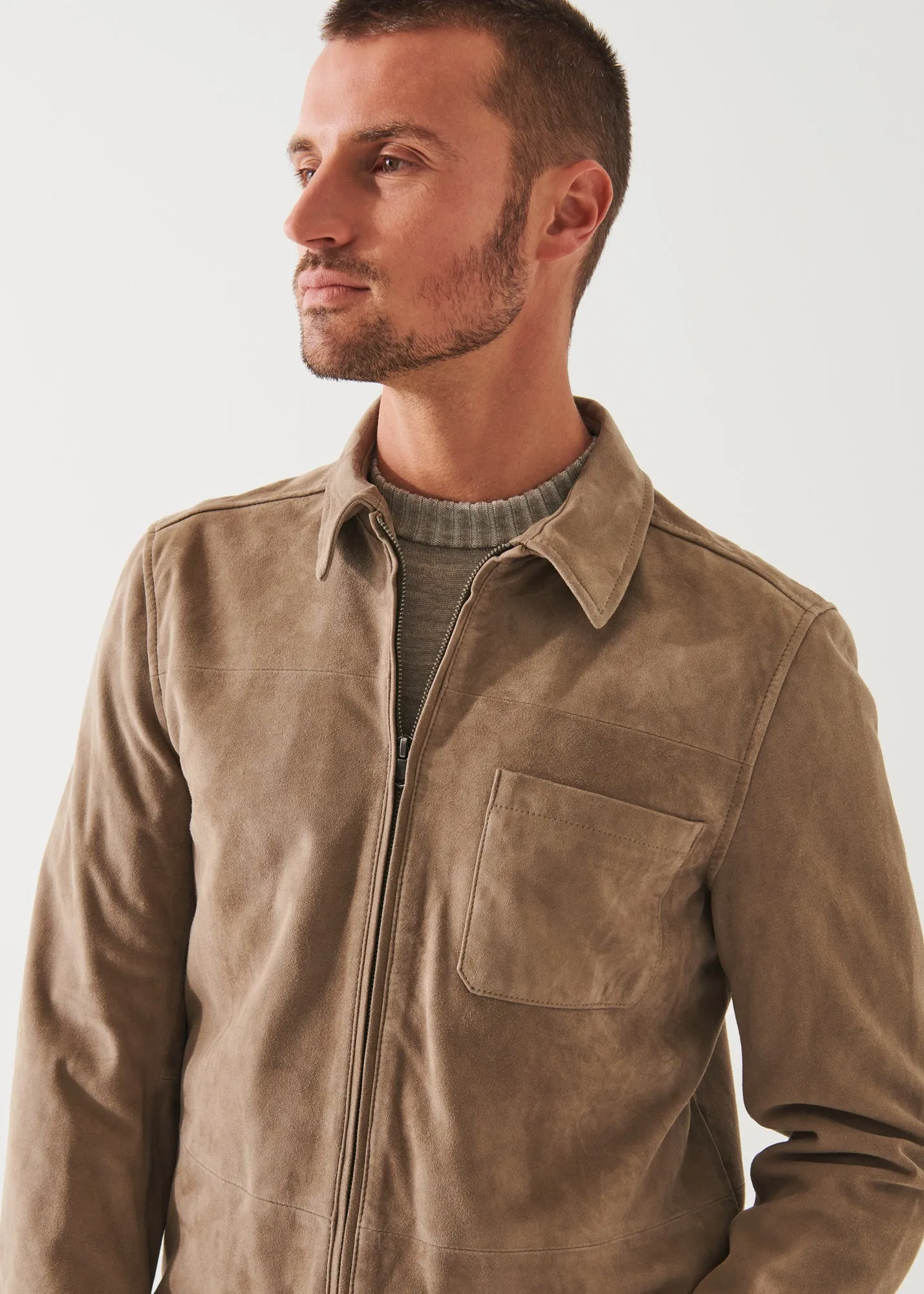 SUEDE SHIRT JACKET