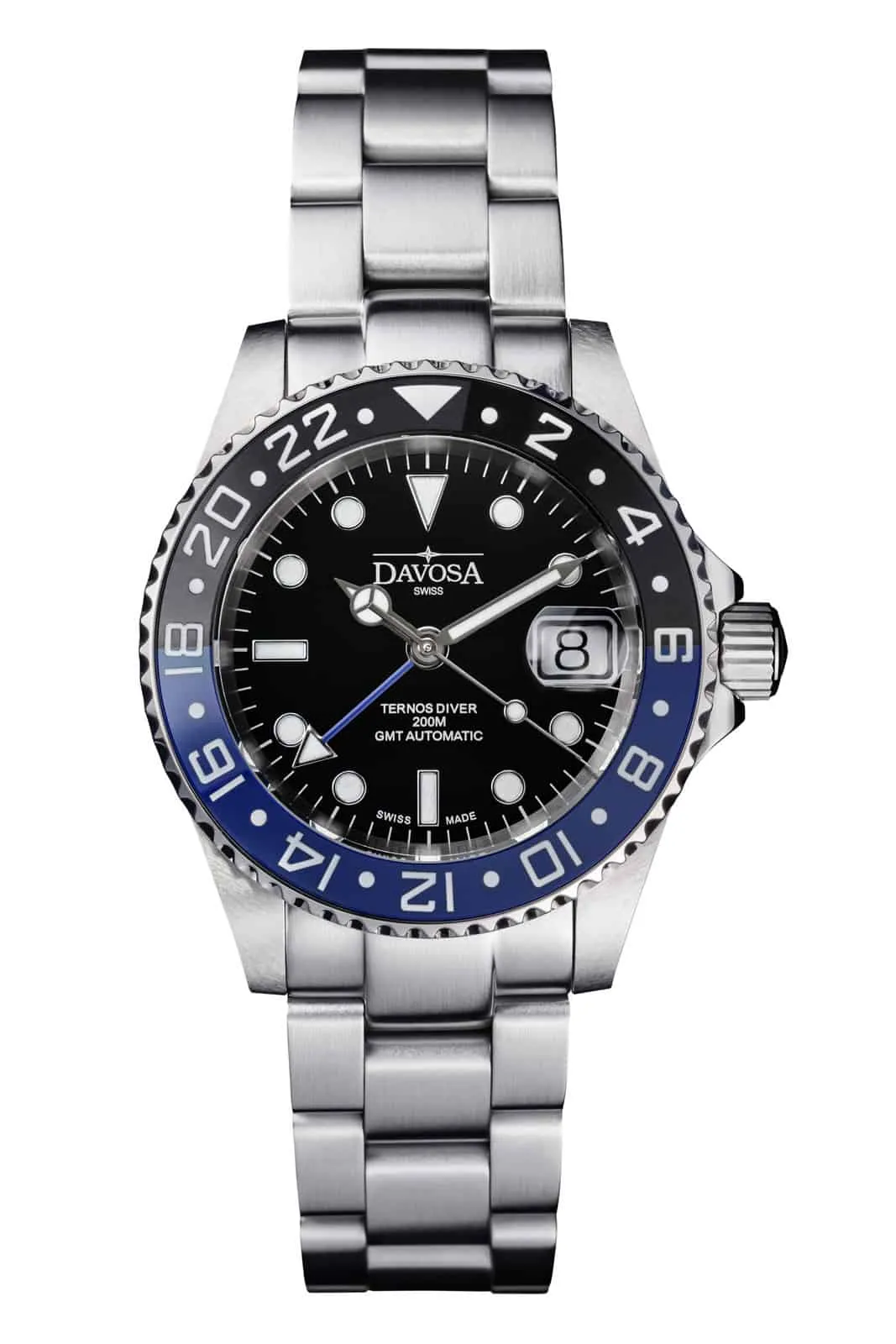 Ternos Ceramic Automatic GMT Swiss-Made Black Blue Diving Watch 16159040