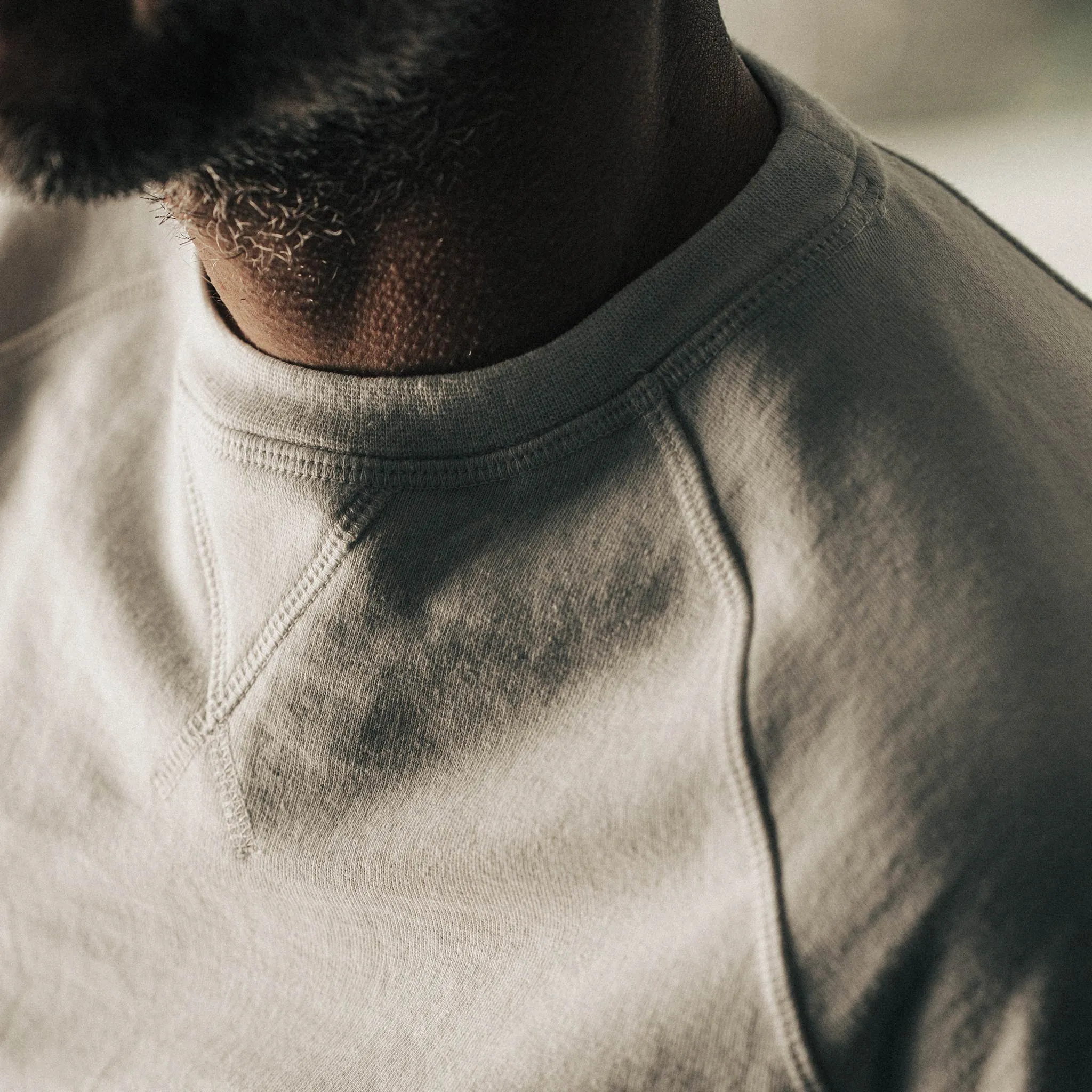 The Crewneck in Natural Donegal Terry