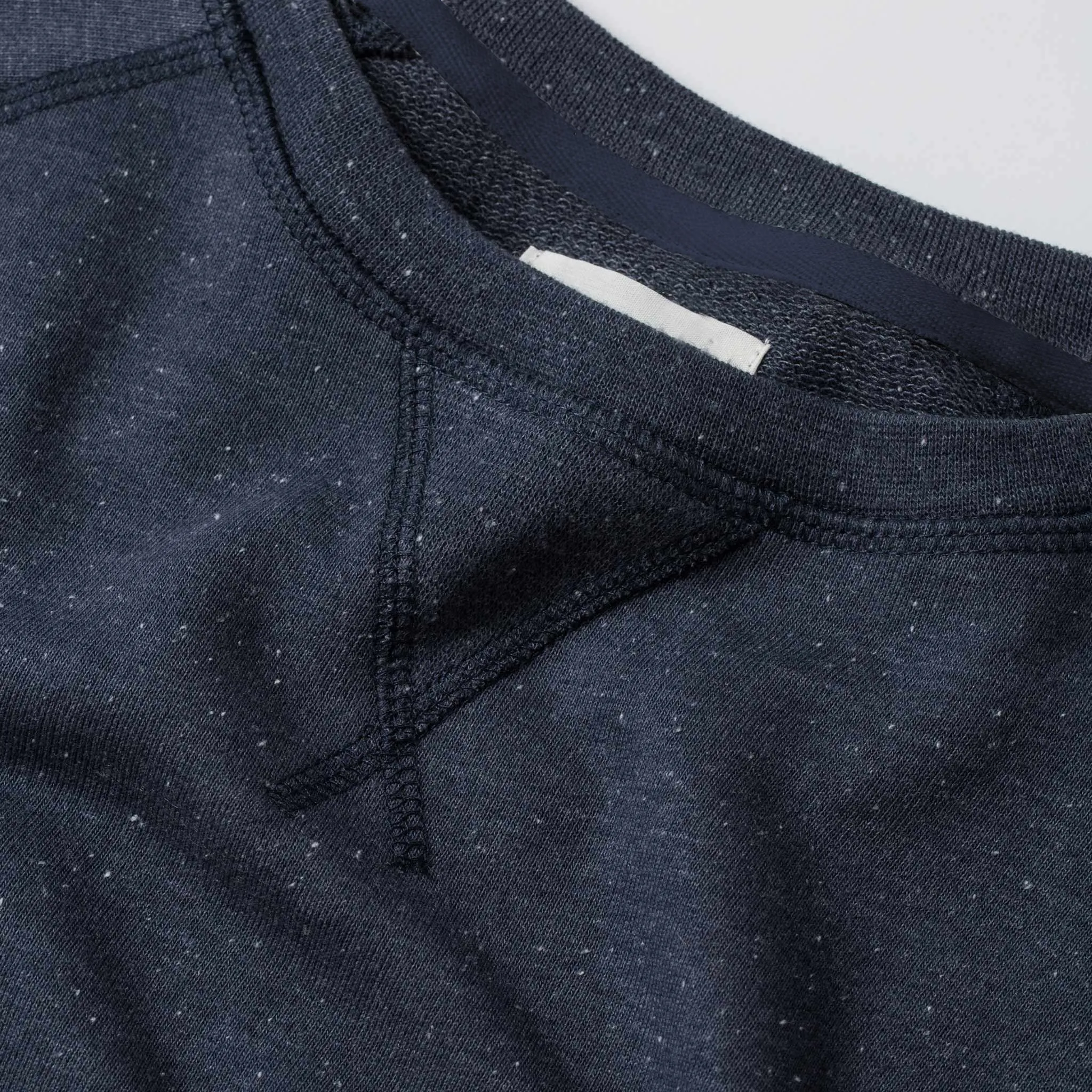 The Crewneck in Navy Donegal Terry