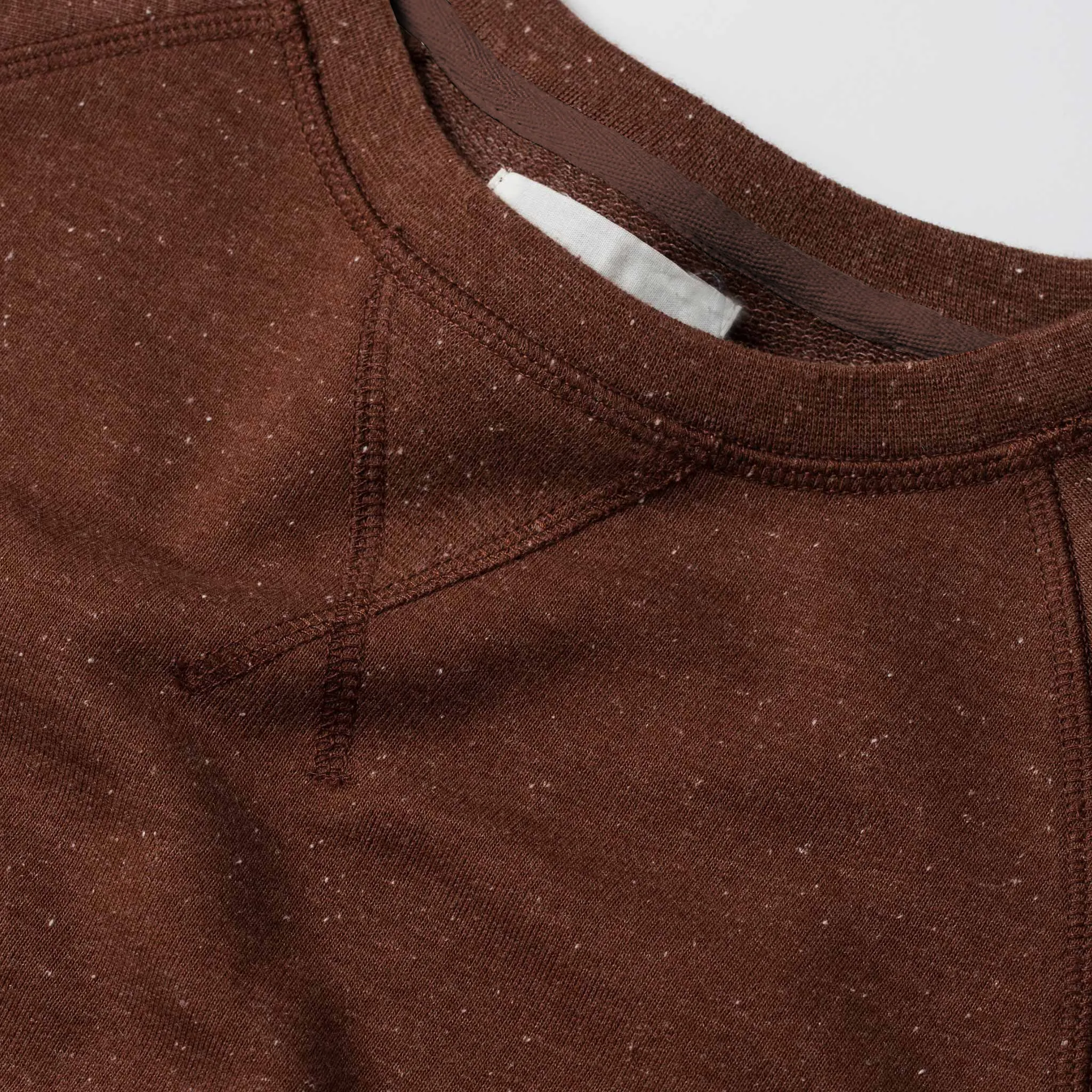 The Crewneck in Rust Donegal Terry