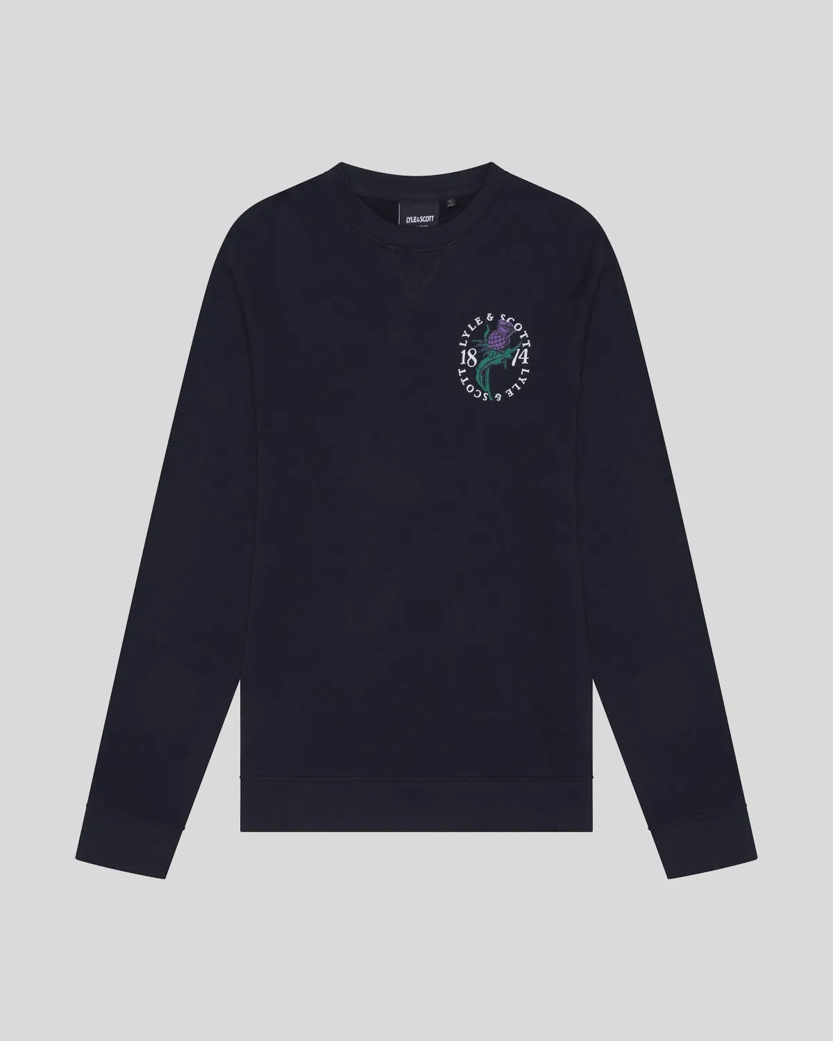 Thistle Flora Printed Crew Neck Sweatshirt