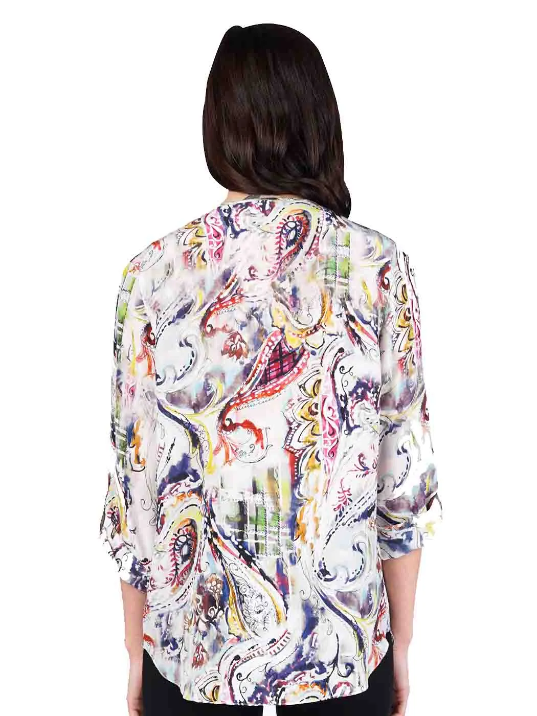 Tianello print "Happa" Washable Silk "Avlyne" Blouse