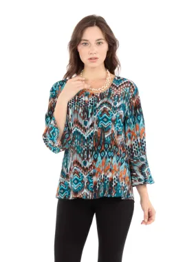 Tianello "Quito" Print  Washable Silk "Lisa" Blouse