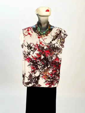 Tianello "Tahara" print Washable Silk "Ellie" Blouse