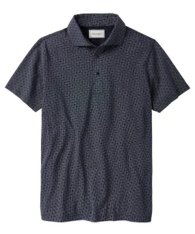 Tonal Geo Print Polo Shirt