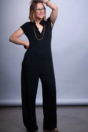 Updraft Jumpsuit - Black Rayon