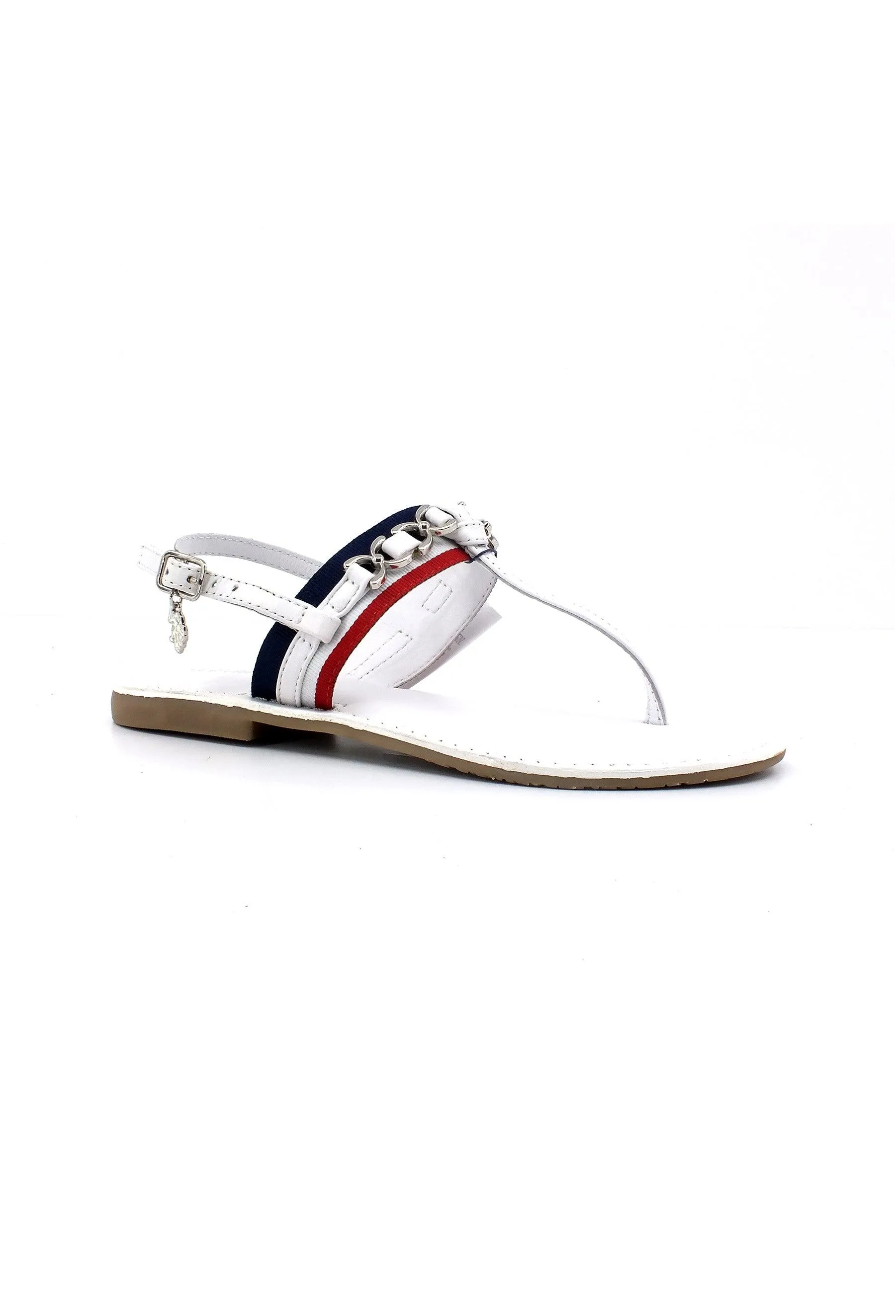 U.S. POLO ASSN. Sandalo Infradito Donna White Red LINDA002