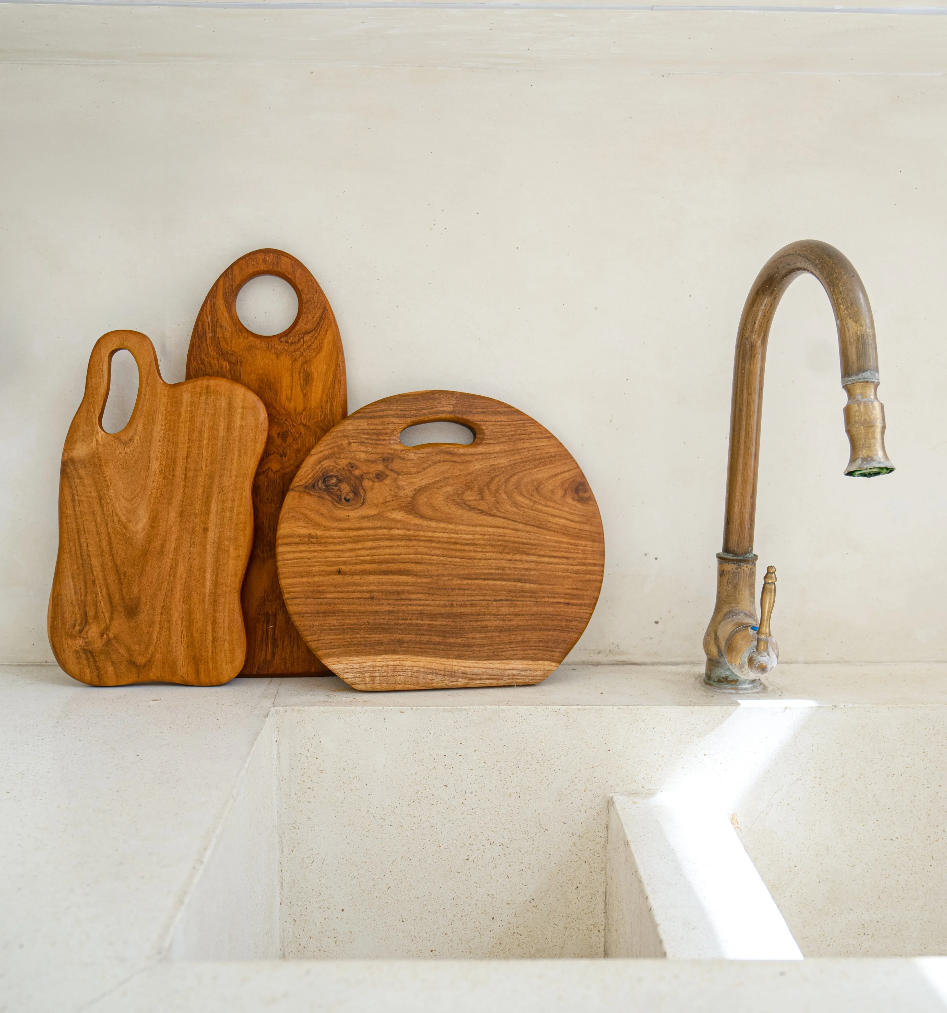 Wavy Teak Wood Cutting Board