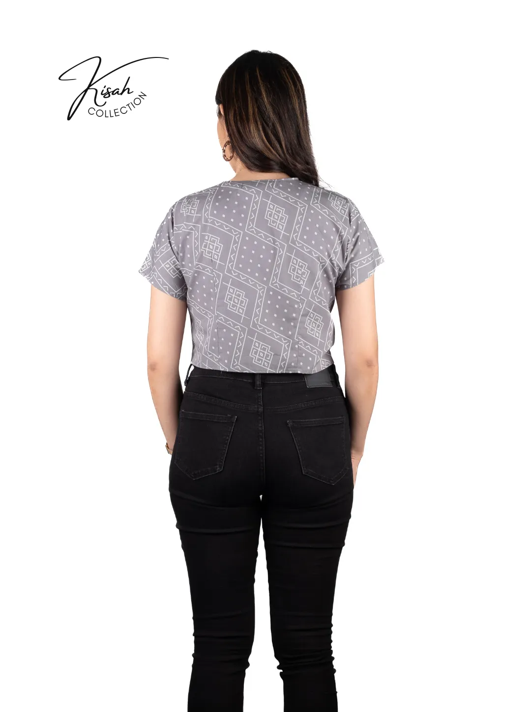 Women's Cropped Wrap - Binonduk Grey