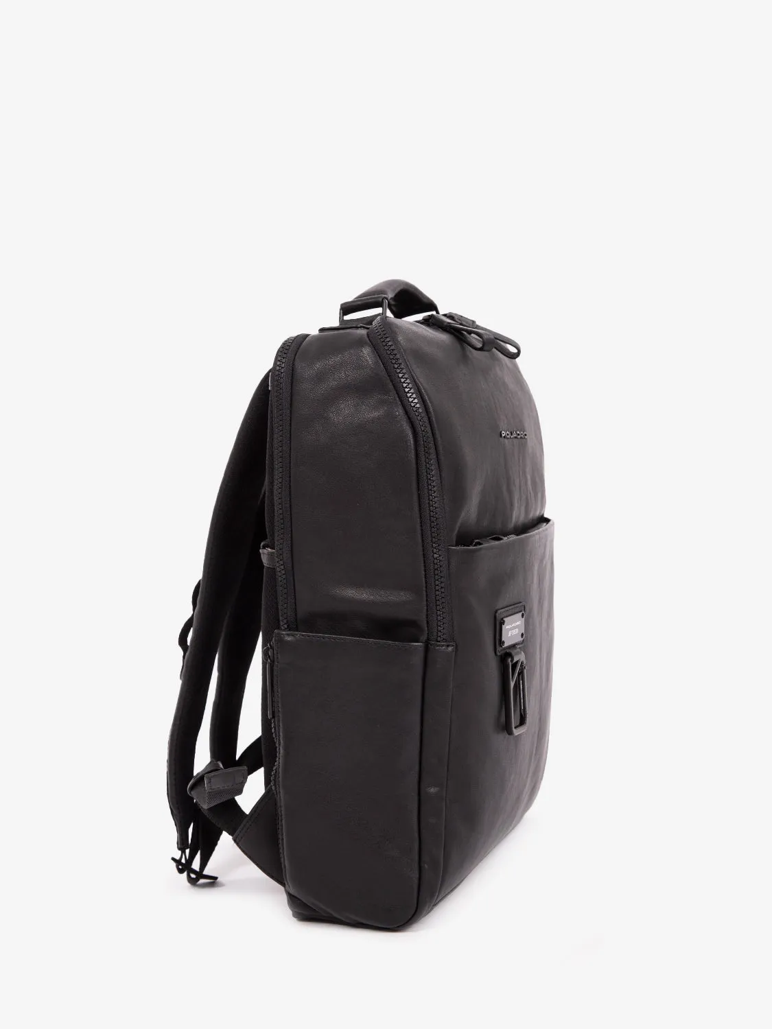 Zaino in pelle porta pc 15.6 nero