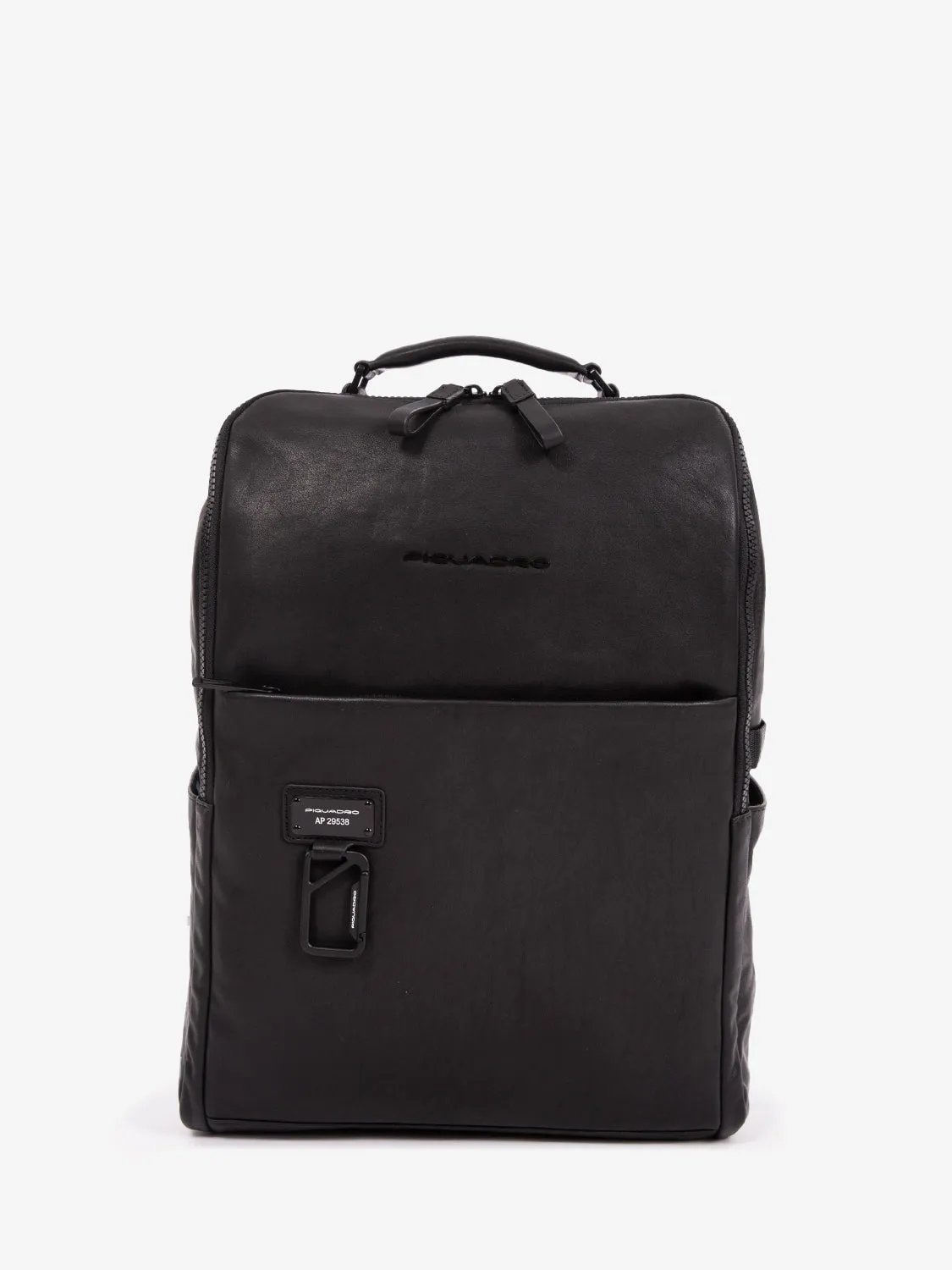 Zaino in pelle porta pc 15.6 nero